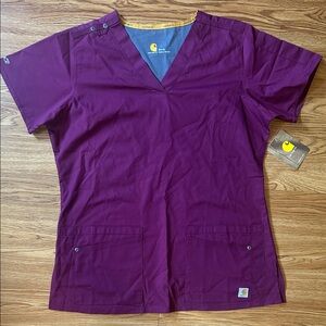 Carhartt Women's V-Neck Top in Deep Purple
